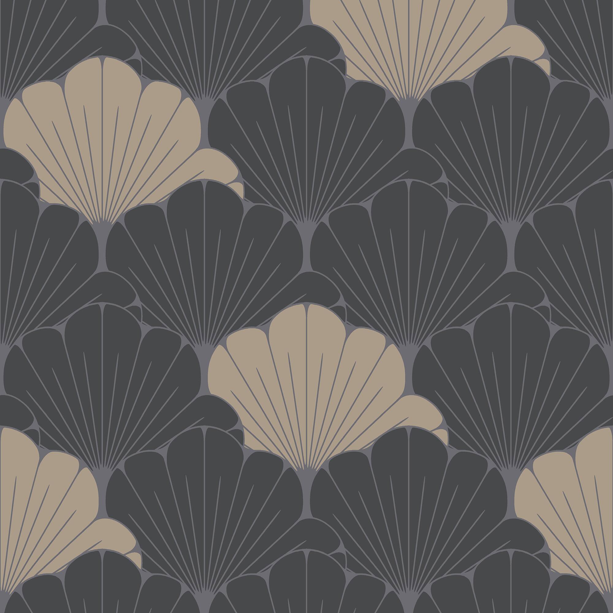 Designs Direct Giant Art Deco Gingko Leaf Wallpaper